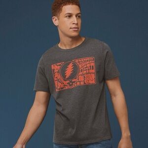 Pact/Grateful Dead Collaboration Tee in Charcoal Heather Size L. NWT